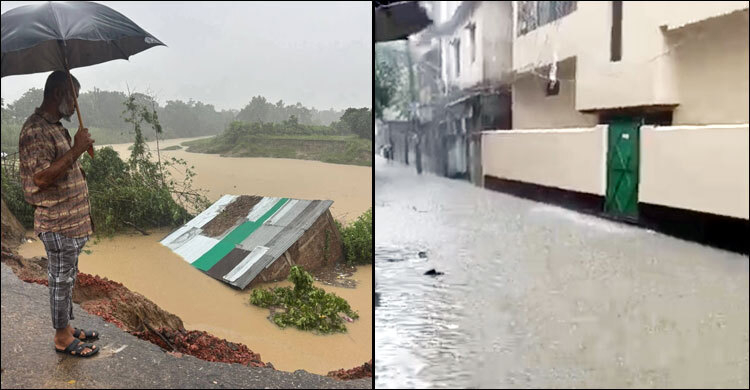 ফেনীতে মৌসুমের সর্বোচ্চ বৃষ্টিপাত, জলাবদ্ধতা-ভাঙন 1 dfh 20250708105325
